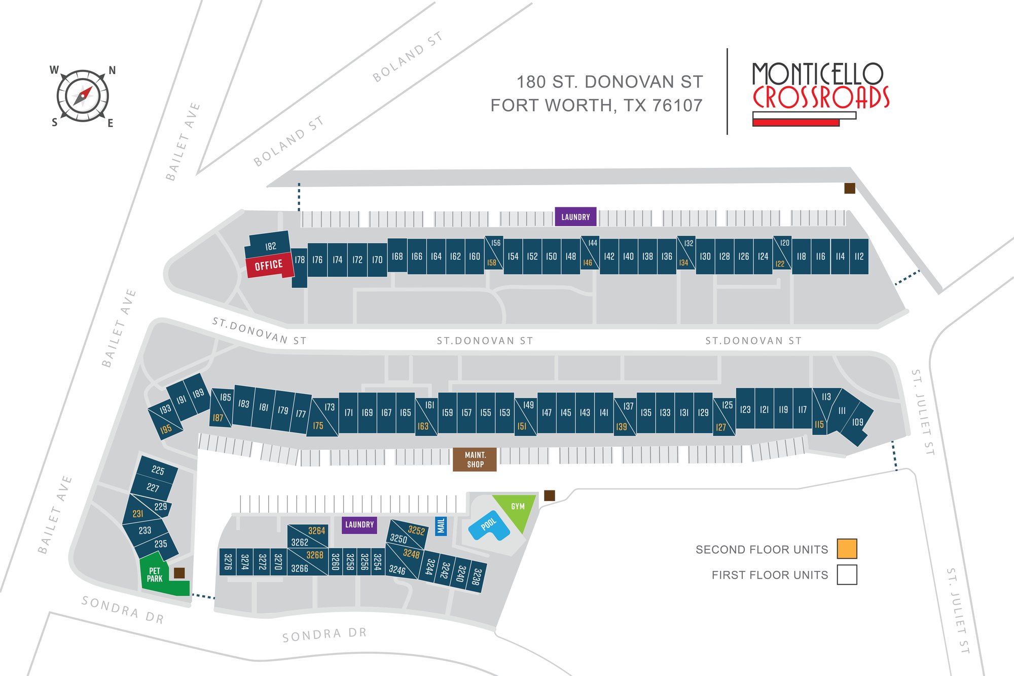 Community site map — Monticello Crossroads